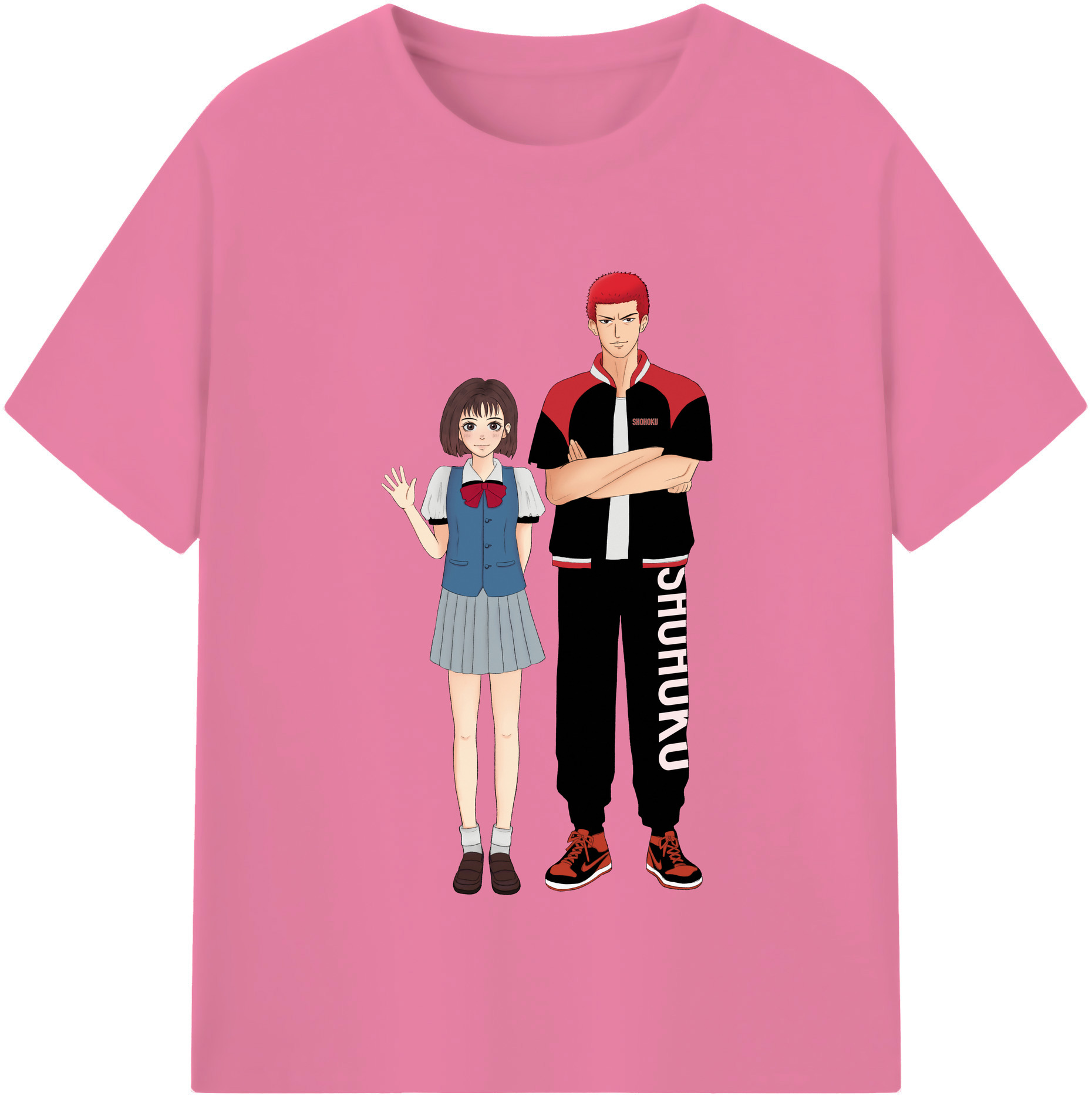 SLAM DUNK／スラムダンク 綿100％半袖Tシャツ（フロントプリント）